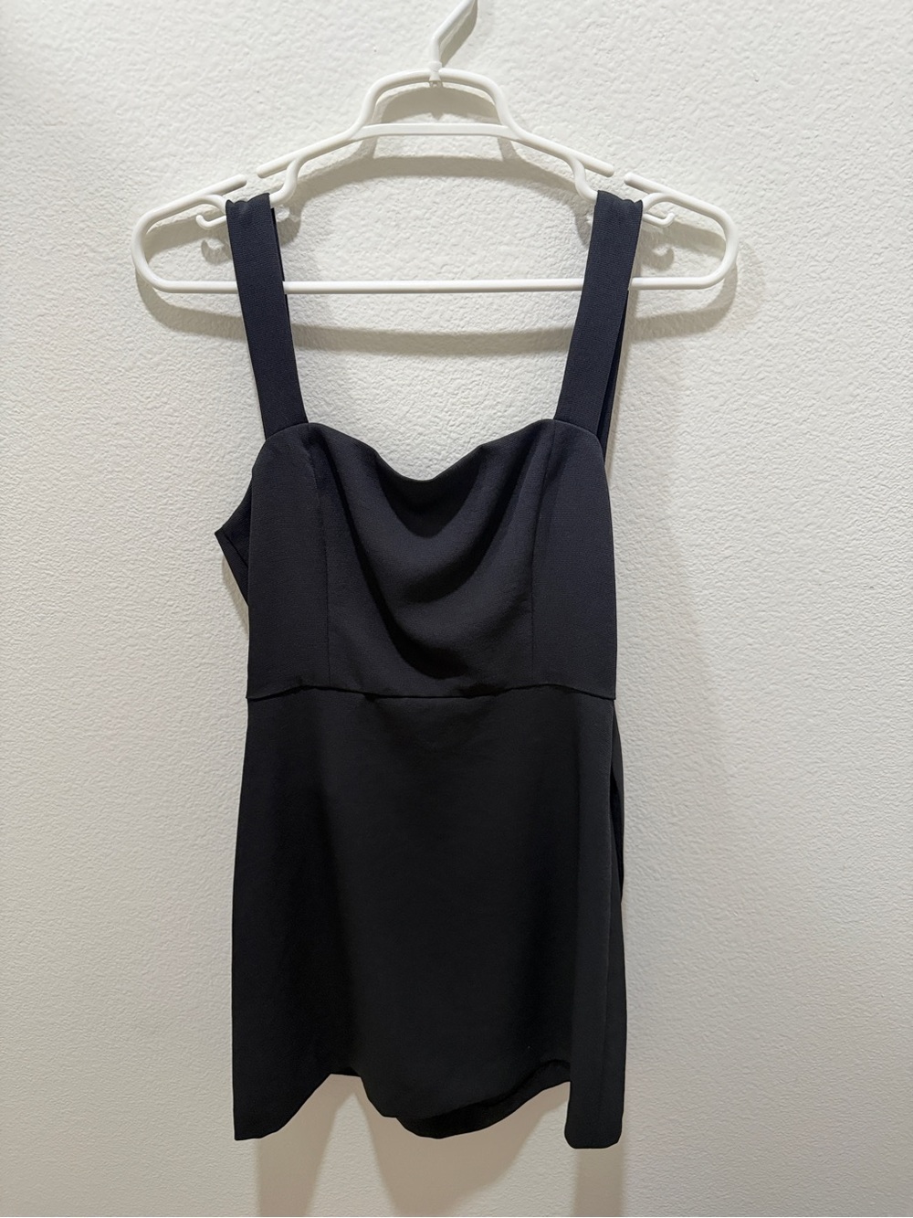 Aritzia Wilfred Black Mini Dress with Square Straps